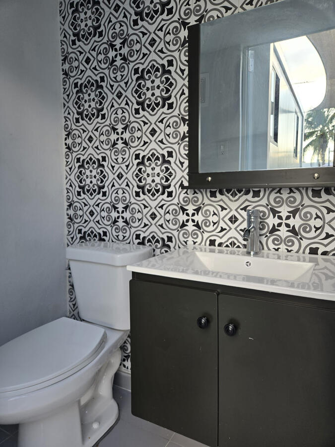 Inodoro en funcionamiento con conexión a plomería en ambas unidades / Fully functioning toilet with plumbing in both units